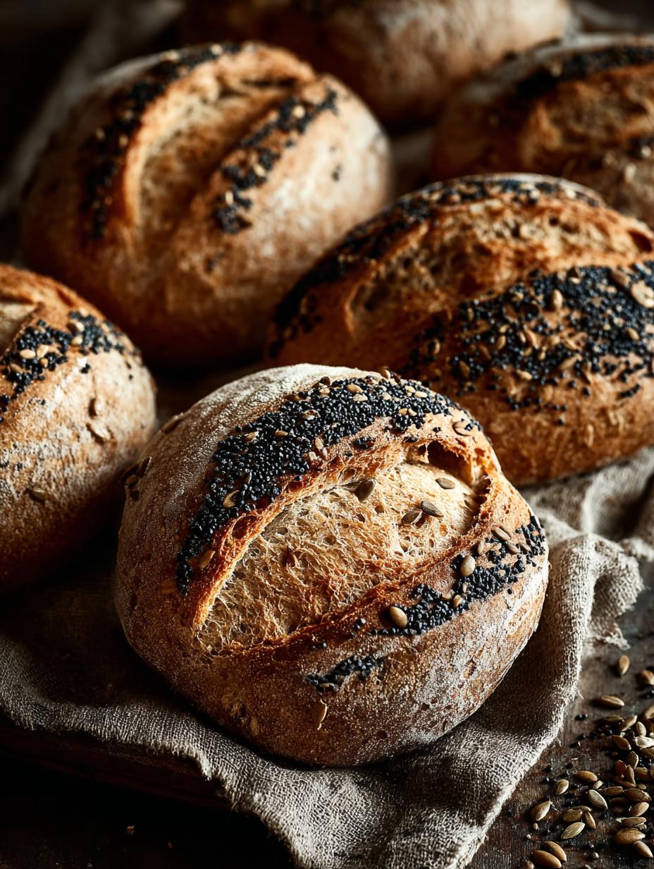 Seeded Spelt Sourdough Rolls