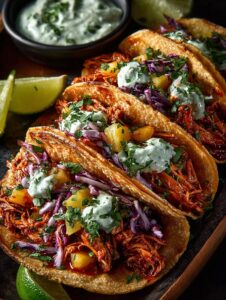 Spicy Pineapple Chicken Tacos