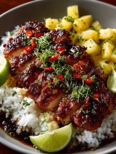 Spicy Pineapple Glazed Chicken