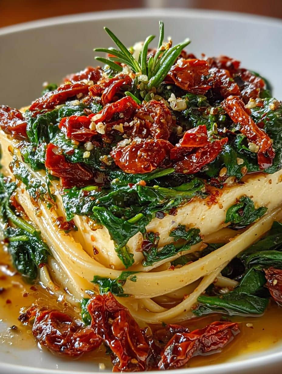 Easy Sun Dried Tomato Spinach Pasta Recipe for Flavor Lovers - Sun Dried Tomato Spinach - main visual representation