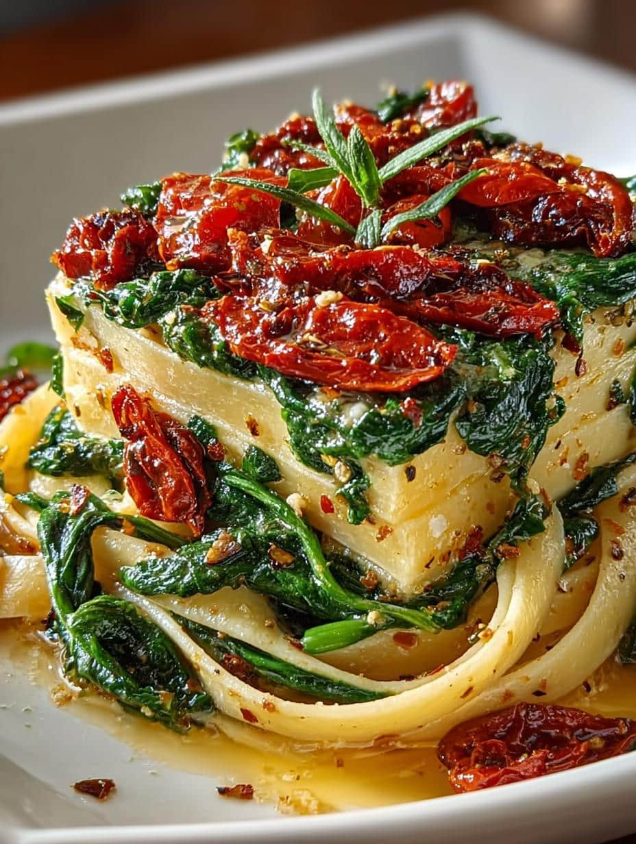 Easy Sun Dried Tomato Spinach Pasta Recipe for Flavor Lovers - Sun Dried Tomato Spinach - additional detail
