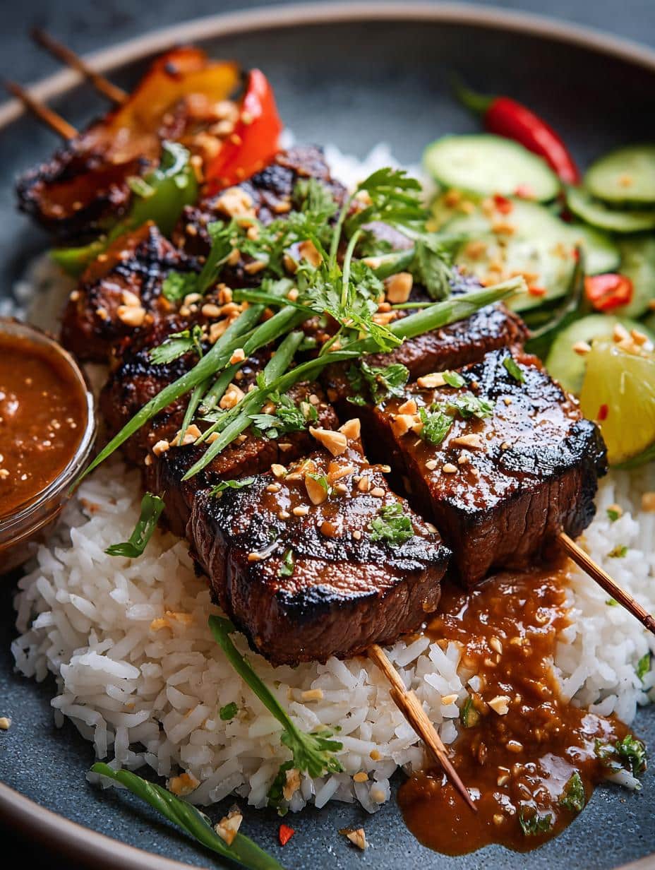Thai Peanut Glazed Steak Skewers: 5 Bold Flavor Secrets - Thai Peanut Glazed Steak - main visual representation