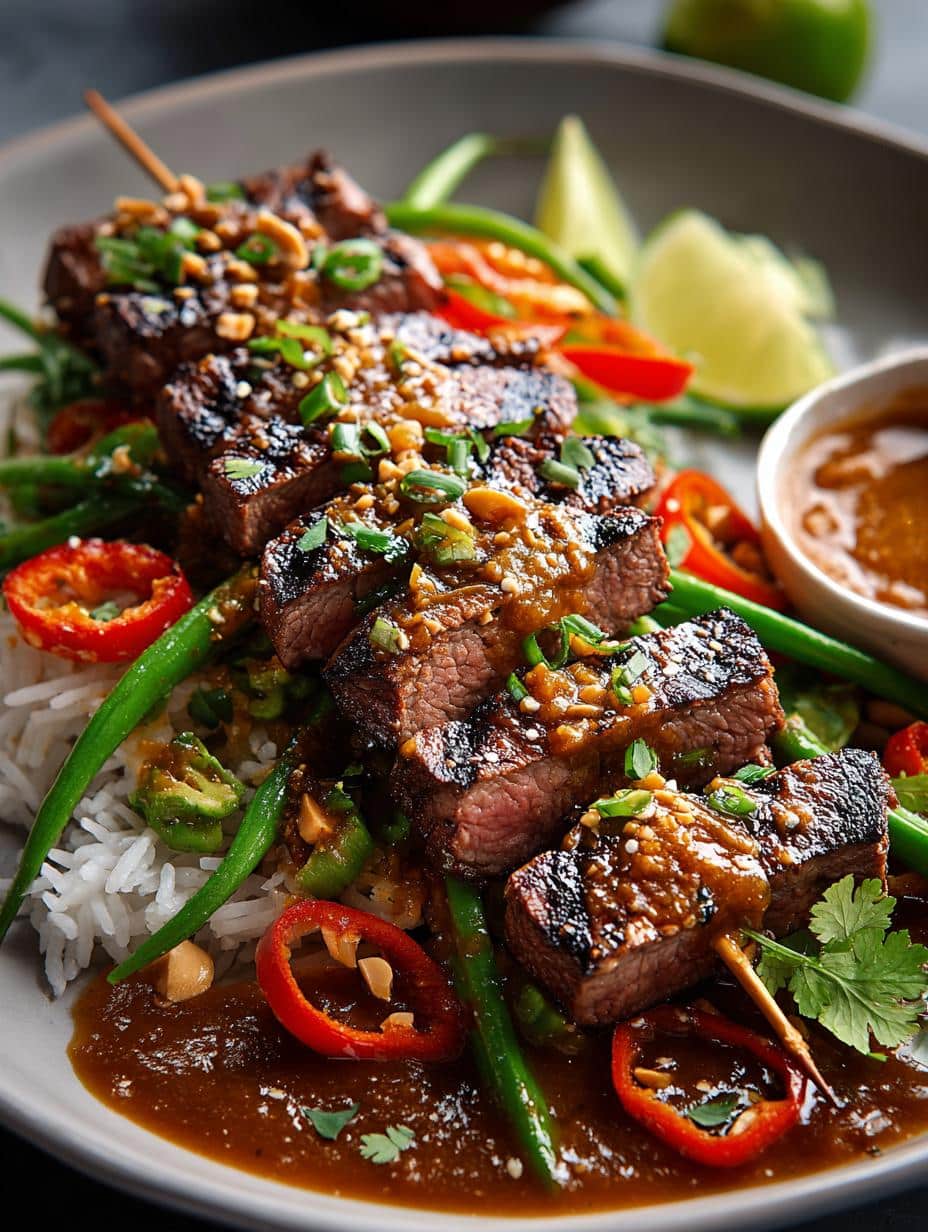 Thai Peanut Glazed Steak Skewers: 5 Bold Flavor Secrets - Thai Peanut Glazed Steak - additional detail